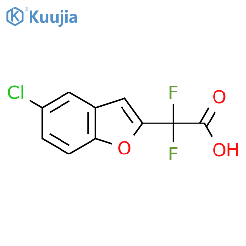2-(5-chloro-1-benzofuran-2-yl)-2,2-difluoroacetic acid structure