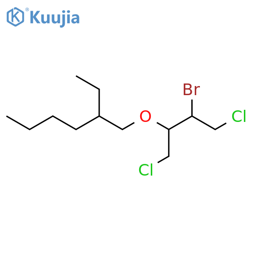 1-(3-bromo-1,4-dichlorobutan-2-yl)oxy-2-ethylhexane structure