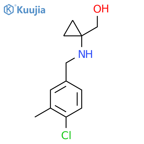 (1-{(4-chloro-3-methylphenyl)methylamino}cyclopropyl)methanol structure