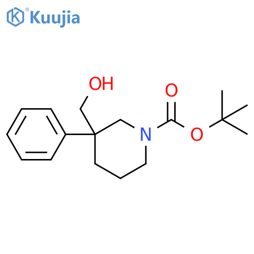 tert-butyl 3-(hydroxymethyl)-3-phenylpiperidine-1-carboxylate structure