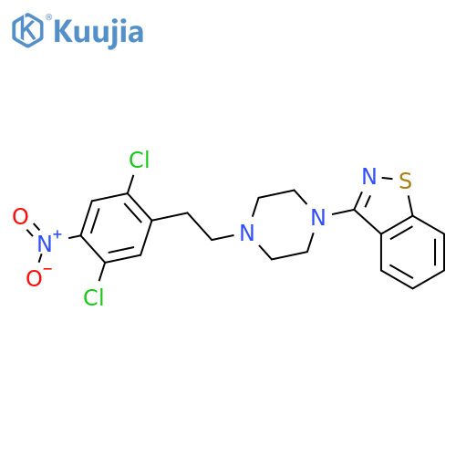 3-4-2-(2,5-Dichloro-4-nitrophenyl)ethyl-1-piperazinyl-1,2-benzisothiazole structure
