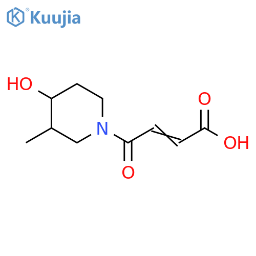 (E)-4-(4-hydroxy-3-methylpiperidin-1-yl)-4-oxobut-2-enoic acid structure