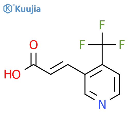 3-4-(trifluoromethyl)pyridin-3-ylprop-2-enoic acid structure