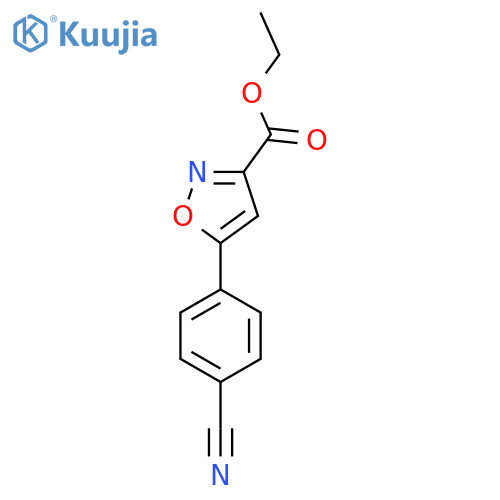 5-(4-Cyanophenyl)-3-Isoxazolecarboxylic acid ethyl ester structure