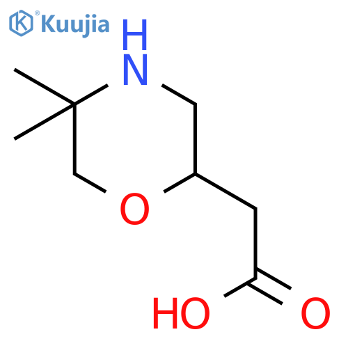 (S)-2-(5,5-Dimethylmorpholin-2-yl)acetic acid structure