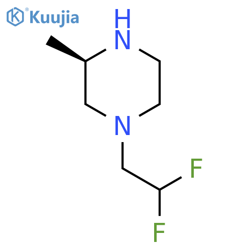 (3R)-1-(2,2-difluoroethyl)-3-methylpiperazine structure