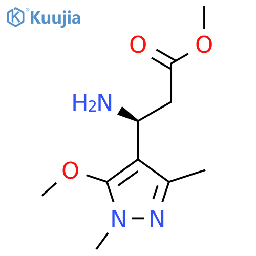 methyl (3S)-3-amino-3-(5-methoxy-1,3-dimethyl-1H-pyrazol-4-yl)propanoate structure