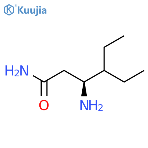 (3S)-3-amino-4-ethylhexanamide structure
