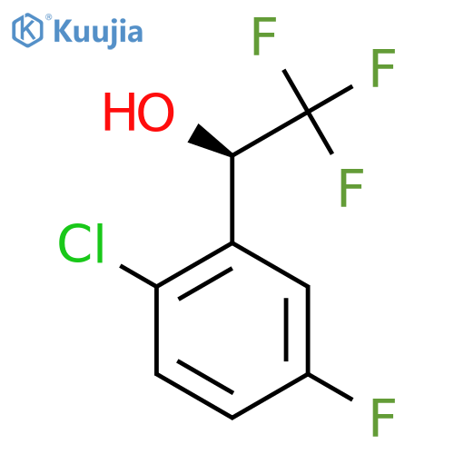 (1R)-1-(2-chloro-5-fluorophenyl)-2,2,2-trifluoroethan-1-ol structure