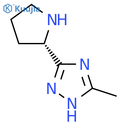 5-methyl-3-(2S)-pyrrolidin-2-yl-1H-1,2,4-triazole structure