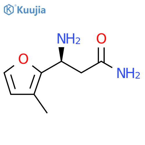 (3S)-3-amino-3-(3-methylfuran-2-yl)propanamide structure