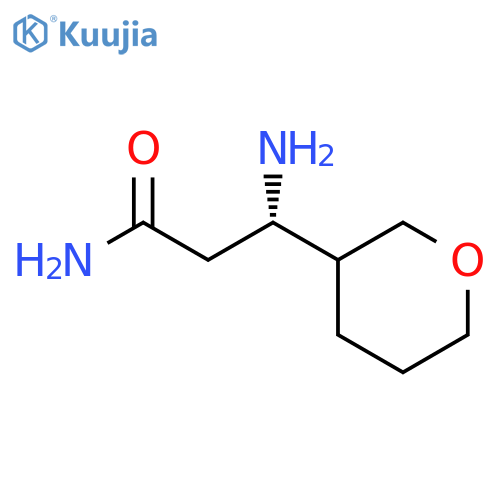 (3S)-3-amino-3-(oxan-3-yl)propanamide structure
