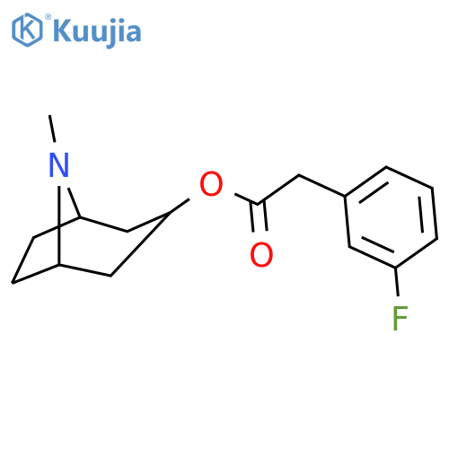 Benzeneacetic acid,3-fluoro-, 8-methyl-8-azabicyclo[3.2.1]oct-3-yl ester structure