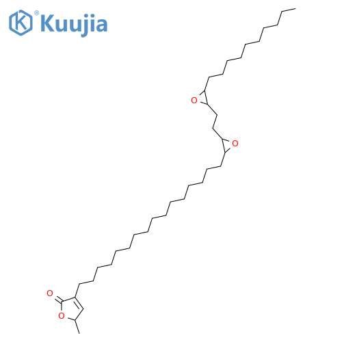 2(5H)-Furanone,3-[16-[(2R,3S)-3-[2-[(2S,3R)-3-dodecyl-2-oxiranyl]ethyl]-2-oxiranyl]hexadecyl]-5-methyl-,rel- structure