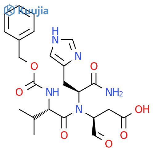 L-Histidinamide, N-[(phenylmethoxy)carbonyl]-L-valyl-N-[(1S)-2-carboxy-1-formylethyl]- (9CI) structure