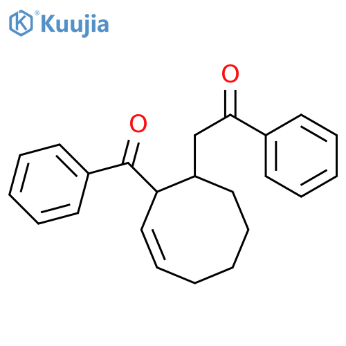 2-(2-Benzoylcyclooct-3-en-1-yl)-1-phenylethan-1-one structure