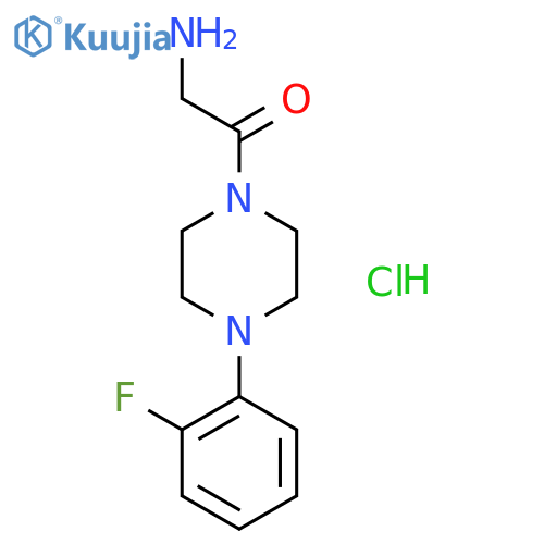 2-Amino-1-4-(2-fluorophenyl)piperazin-1-ylethan-1-one hydrochloride structure