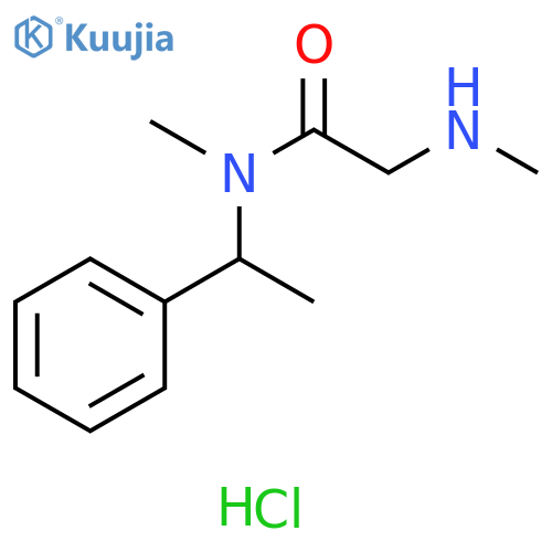 N-methyl-2-(methylamino)-N-(1-phenylethyl)acetamide hydrochloride structure