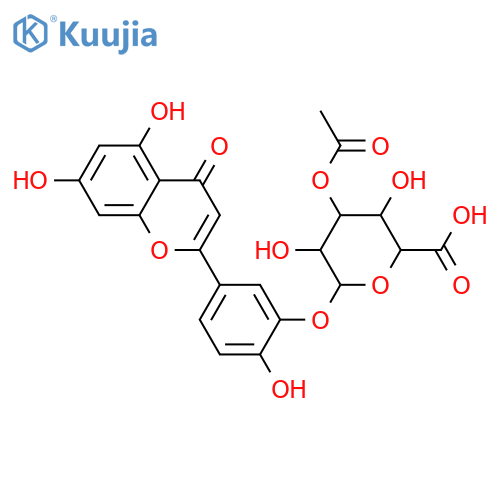 Luteolin3'-O-(4''-O-acetyl)-β-D-glucuronide structure