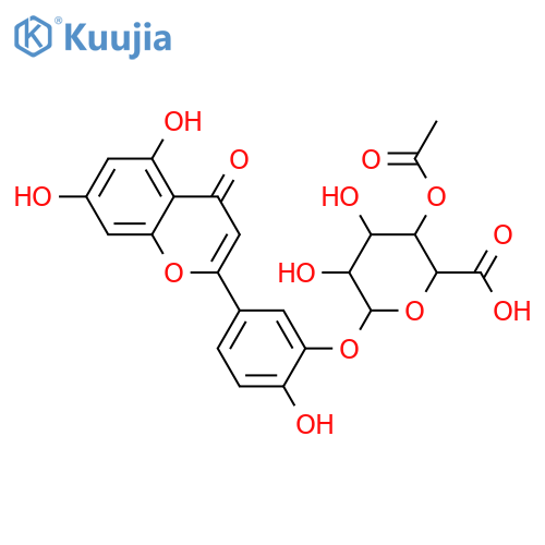 Luteolin3''-O-(3''-O-acetyl)-β-D-glucuronide structure