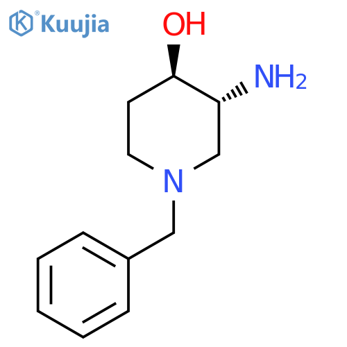 Rac-(3r,4r)-3-amino-1-benzylpiperidin-4-ol structure