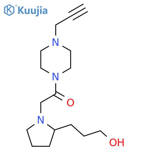 2-[2-(3-Hydroxypropyl)pyrrolidin-1-yl]-1-[4-(prop-2-yn-1-yl)piperazin-1-yl]ethan-1-one structure