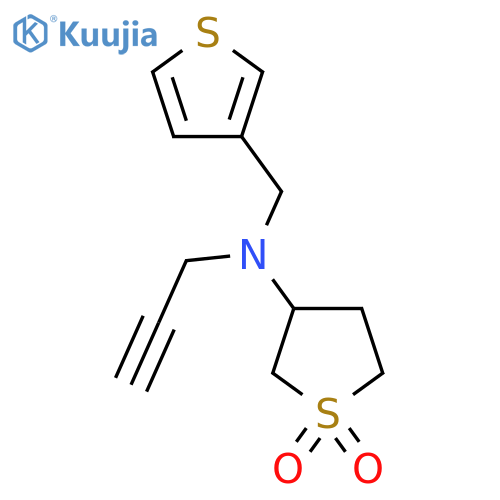 3-(prop-2-yn-1-yl)(thiophen-3-yl)methylamino-1lambda6-thiolane-1,1-dione structure