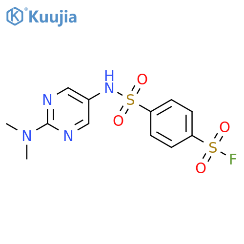 4-[[2-(Dimethylamino)pyrimidin-5-yl]sulfamoyl]benzenesulfonyl fluoride structure