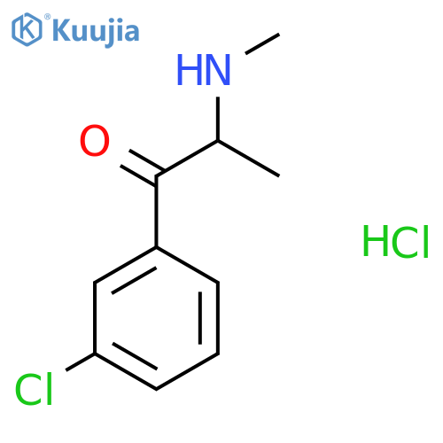 1-(3-Chlorophenyl)-2-(methylamino)propan-1-one;hydrochloride structure