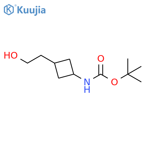tert-butyl N-3-(2-hydroxyethyl)cyclobutylcarbamate structure