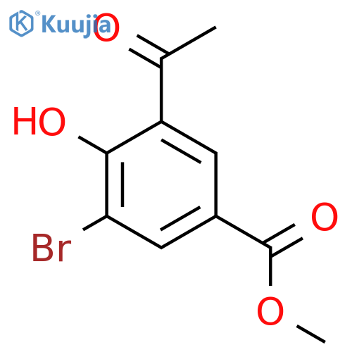 Methyl 3-acetyl-5-bromo-4-hydroxybenzoate structure