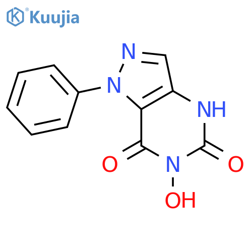 1H-Pyrazolo[4,3-d]pyrimidine-5,7(4H,6H)-dione,6-hydroxy-1-phenyl- structure