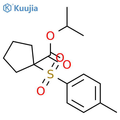 Cyclopentanecarboxylicacid, 1-[(4-methylphenyl)sulfonyl]-, 1-methylethyl ester structure