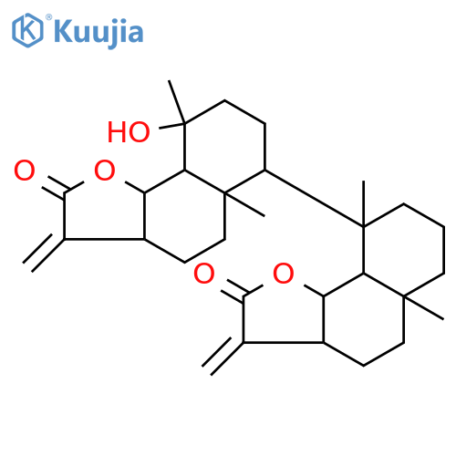 [6,9'-Binaphtho[1,2-b]furan]-2,2'(3H,3'H)-dione,eicosahydro-9-hydroxy-5a,5'a,9,9'-tetramethyl-3,3'-bis(methylene)-,(3aR,3'aR,5aS,5'aR,6S,9R,9'S,9aS,9'aR,9bS,9'bS)- (9CI) structure
