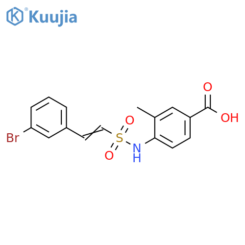 Benzoic acid, 4-[[[2-(3-bromophenyl)ethenyl]sulfonyl]amino]-3-methyl- structure