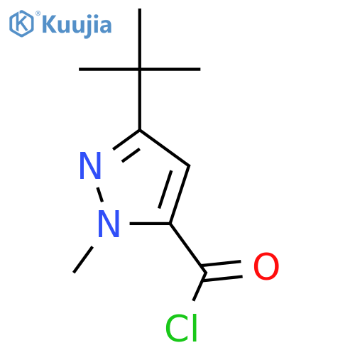 3-(tert-Butyl)-1-methyl-1H-pyrazole-5-carbonyl Chloride structure
