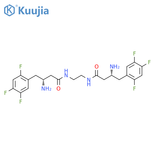 (3R,3'R)-N,N'-(Ethane-1,2-diyl)bis(3-amino-4-(2,4,5-trifluorophenyl)butanamide) structure