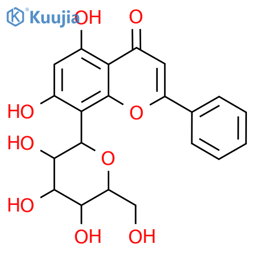 5,7-Dihydroxy-2-phenyl-8-[3,4,5-trihydroxy-6-(hydroxymethyl)oxan-2-yl]-4H-chromen-4-one structure