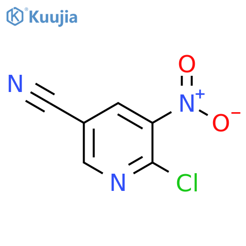 6-chloro-5-nitro-pyridine-3-carbonitrile structure