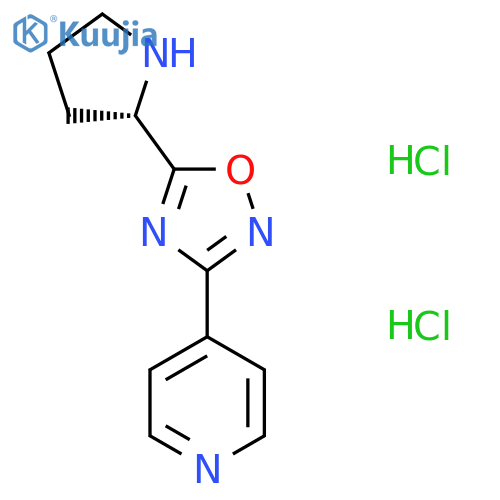 (S)-3-(Pyridin-4-yl)-5-(pyrrolidin-2-yl)-1,2,4-oxadiazole dihydrochloride structure