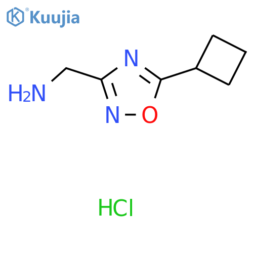 (5-cyclobutyl-1,2,4-oxadiazol-3-yl)methylamine hydrochloride structure