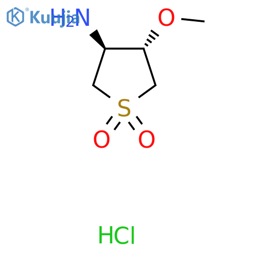 [(3S,4S)-4-Methoxy-1,1-dioxidotetrahydro-3-thienyl]amine hydrochloride structure