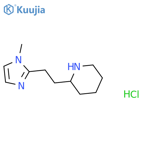 2-2-(1-Methyl-1H-imidazol-2-yl)ethylpiperidine Dihydrochloride structure