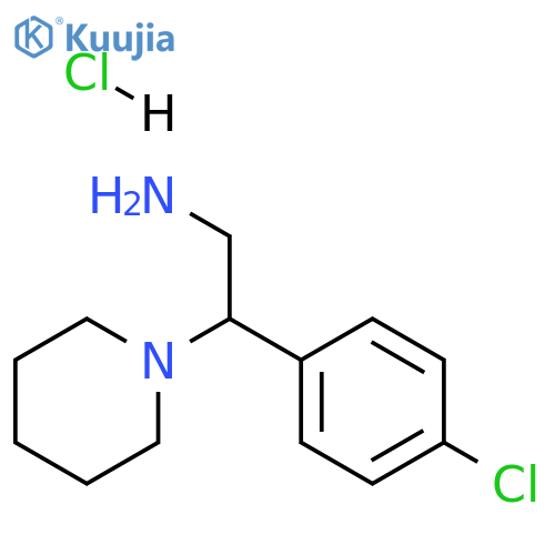 [2-(4-chlorophenyl)-2-(1-piperidinyl)ethyl]amine hydrochloride structure