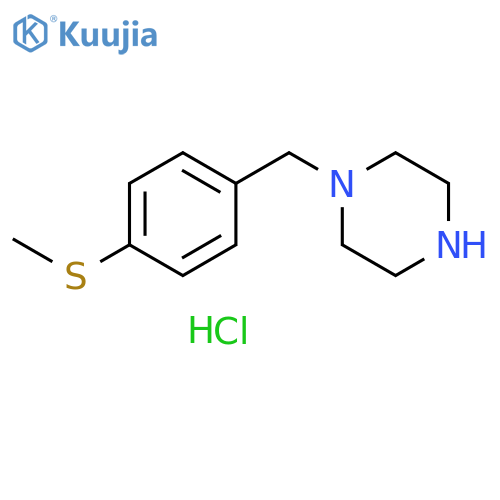 1-[4-(methylthio)benzyl]piperazine hydrochloride structure