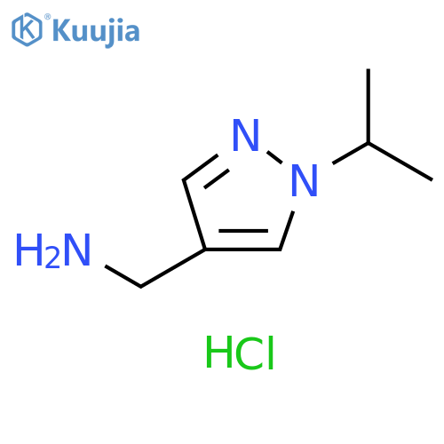 [1-(propan-2-yl)-1H-pyrazol-4-yl]methanamine hydrochloride structure