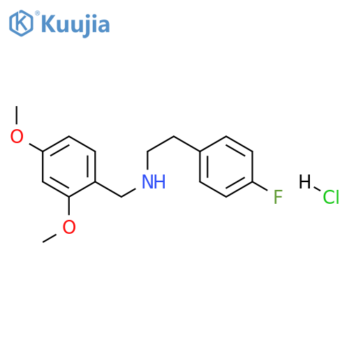 N-(2,4-dimethoxybenzyl)-2-(4-fluorophenyl)ethanamine hydrochloride structure