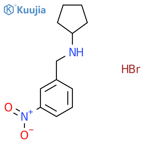 N-(3-nitrobenzyl)cyclopentanamine hydrobromide structure