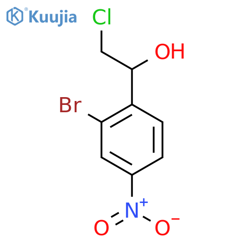 1-(2-bromo-4-nitrophenyl)-2-chloroethan-1-ol structure