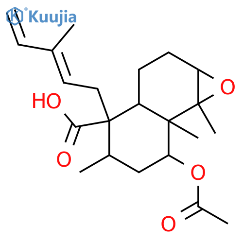 Naphth[1,2-b]oxirene-4-carboxylic acid, 7-(acetyloxy)decahydro-5,7a,7b-trimethyl-4-[(2Z)-3-methyl-2,4-pentadien-1-yl]-, (1aR,3aS,4R,5R,7S,7aS,7bS)-rel-(+)- structure
